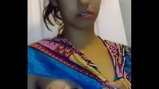 Indian Chick – Milking Her Boobs