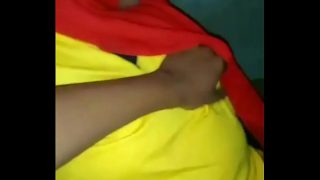 Young Bangladeshi Boy Sucking Old Bangladeshi Prostitute Aunty Boobs and Kissing Her